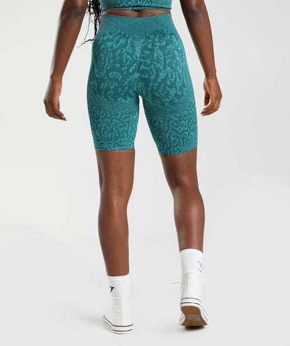 Gymshark Adapt Animal Seamless Cycling Shorts - Reef | Winter Teal