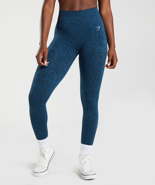 Gymshark Adapt Animal Seamless Leggings - Wild | Navy