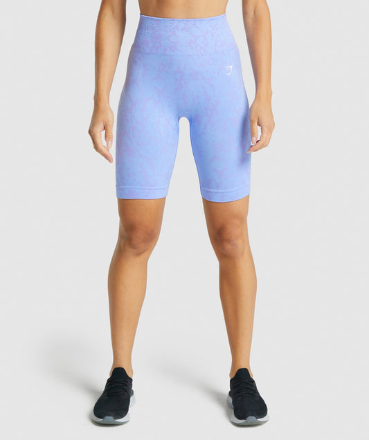 Gymshark Adapt Animal Seamless Cycling Shorts - Butterfly | Light Blue