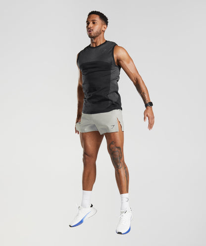 Gymshark Apex Run 4" Shorts - Light Grey