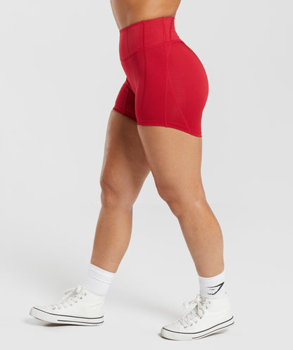 GS Power High Rise Shorts - Carmine Red
