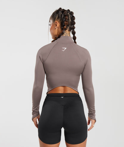 GS Power Midi Zip Up Jacket - Walnut Mauve