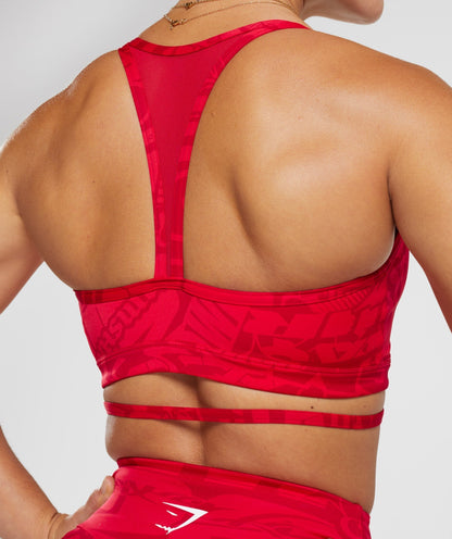 GS Power Strappy Sports Bra - Zesty Red