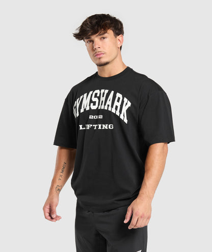 Gymshark 2012 Lifting Oversized T-Shirt - Black