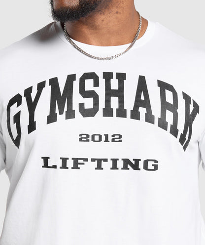 Gymshark 2012 Lifting T-Shirt - White