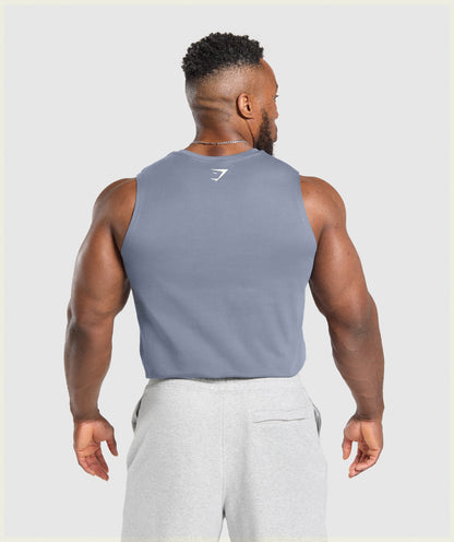 Gymshark 2012 Lifting Cut off Tank - Iron Blue