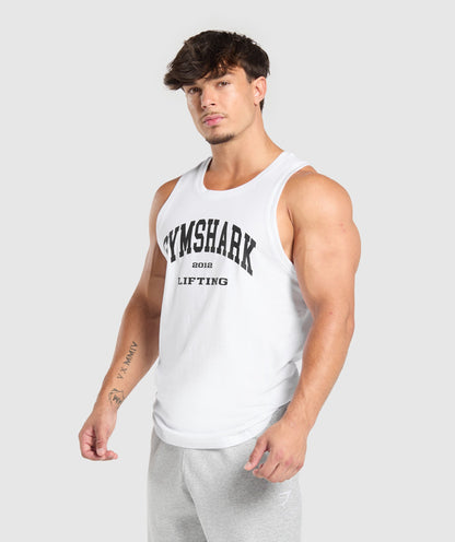 Gymshark 2012 Lifting Tank - White