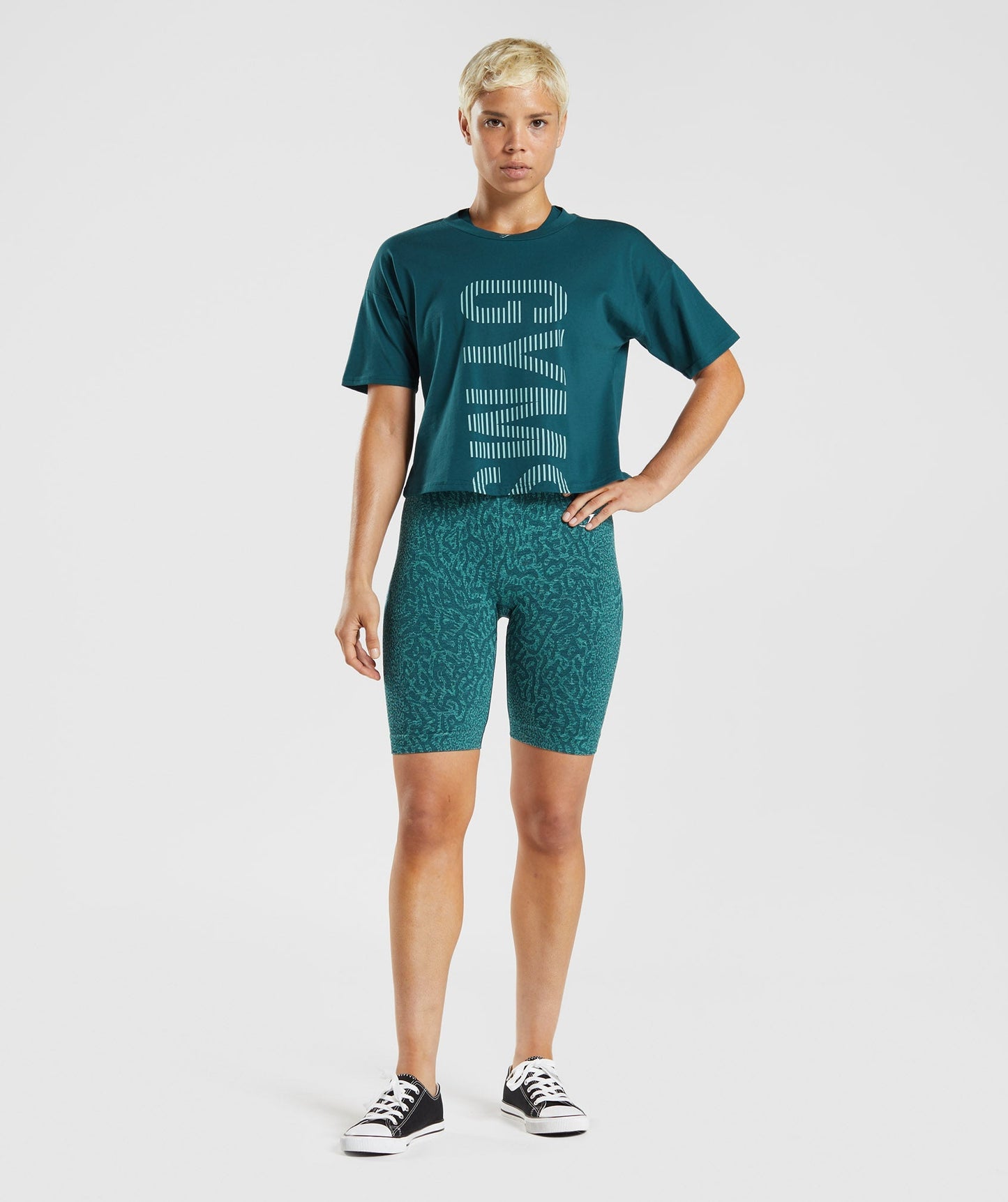 Gymshark 315 Midi T-Shirt - Winter Teal/Pearl Blue