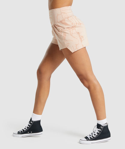 GS Power Jacquard Shorts - Light Pink Print