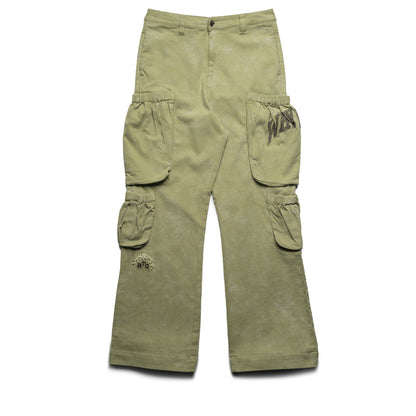 Honor The Gift Twill Cargo Wide Leg Pants - Green