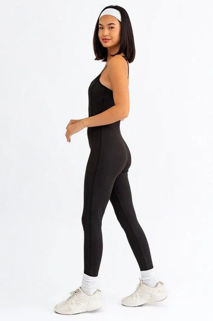 Black Adjustable Strap Bodycone Jumpsuit