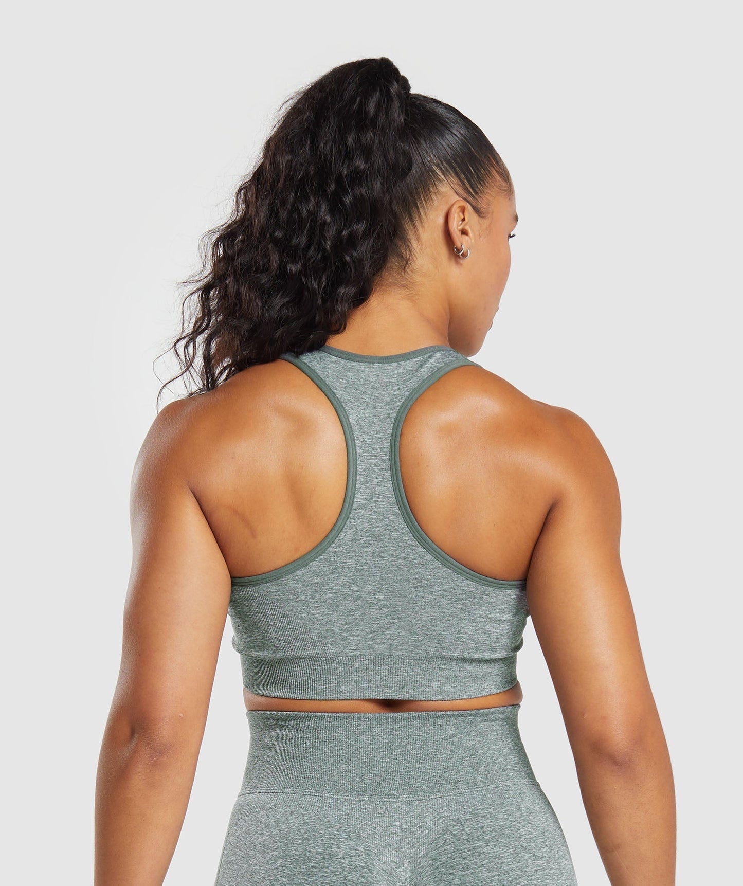 DNU - Gymshark Lift Seamless Sports Bra - Slate Teal/White Marl