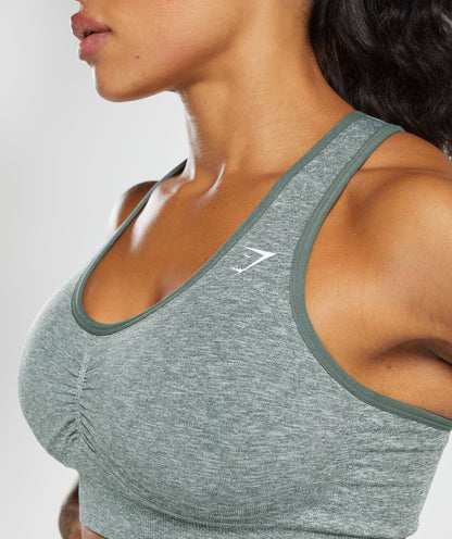 DNU - Gymshark Lift Seamless Sports Bra - Slate Teal/White Marl