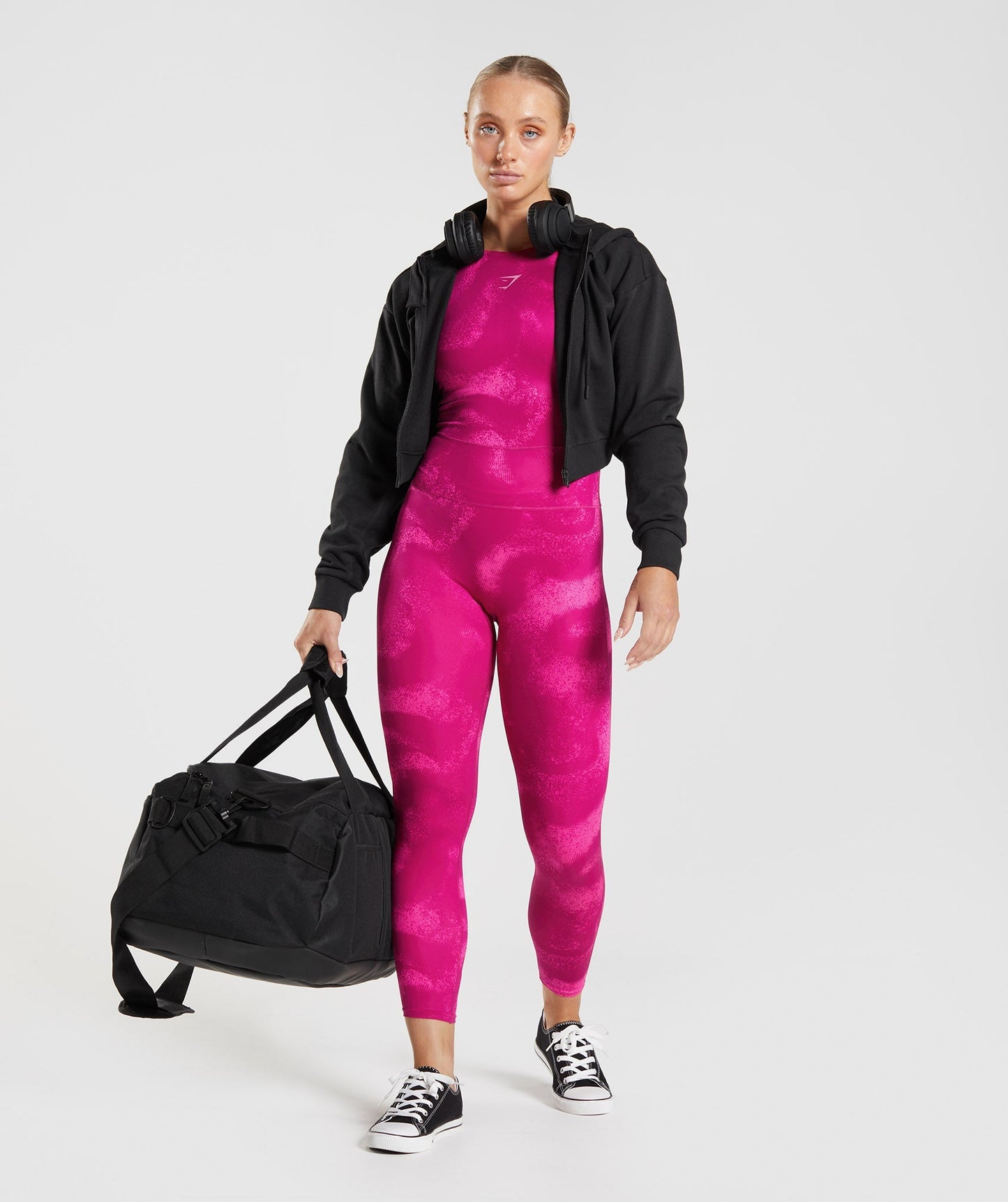 GS Power Full Length All In One - Magenta Pink Print