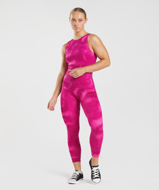 GS Power Full Length All In One - Magenta Pink Print