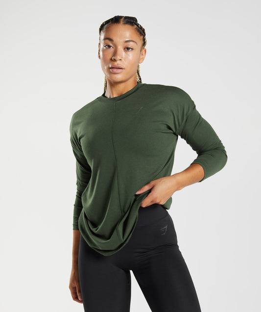 GS Power Long Sleeve T-Shirt - Moss Olive