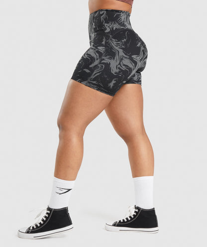 GS Power High Rise Shorts - Black Print