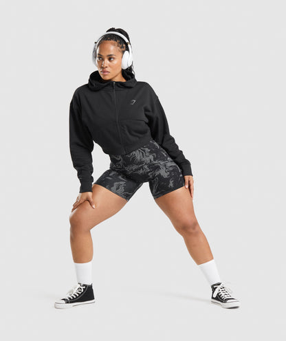 GS Power High Rise Shorts - Black Print