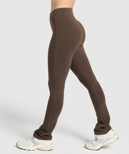 Gymshark Rest Day Bootcut Leggings - Archive Brown