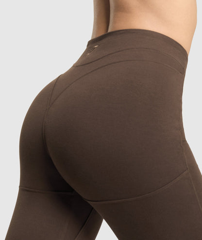 Gymshark Rest Day Bootcut Leggings - Archive Brown