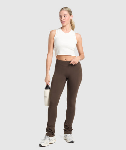 Gymshark Rest Day Bootcut Leggings - Archive Brown