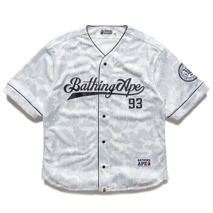 A Bathing Ape Camo Stripe Baseball Jersey - Gray