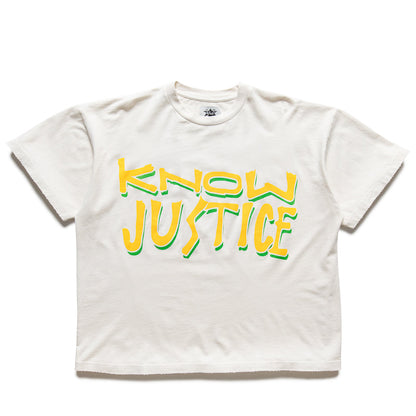 Barriers Worldwide Know Justice Know Peace Tee - White