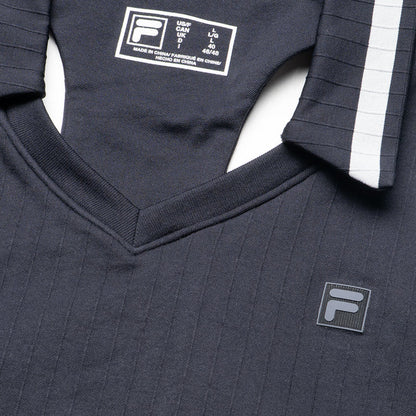 Women's FILA Challenger Seamless Polo Tank - Black/Gardenia