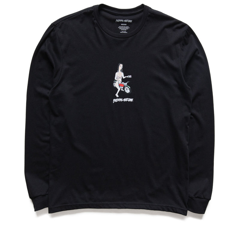 Fucking Awesome Bike Girl L/S Tee - Black