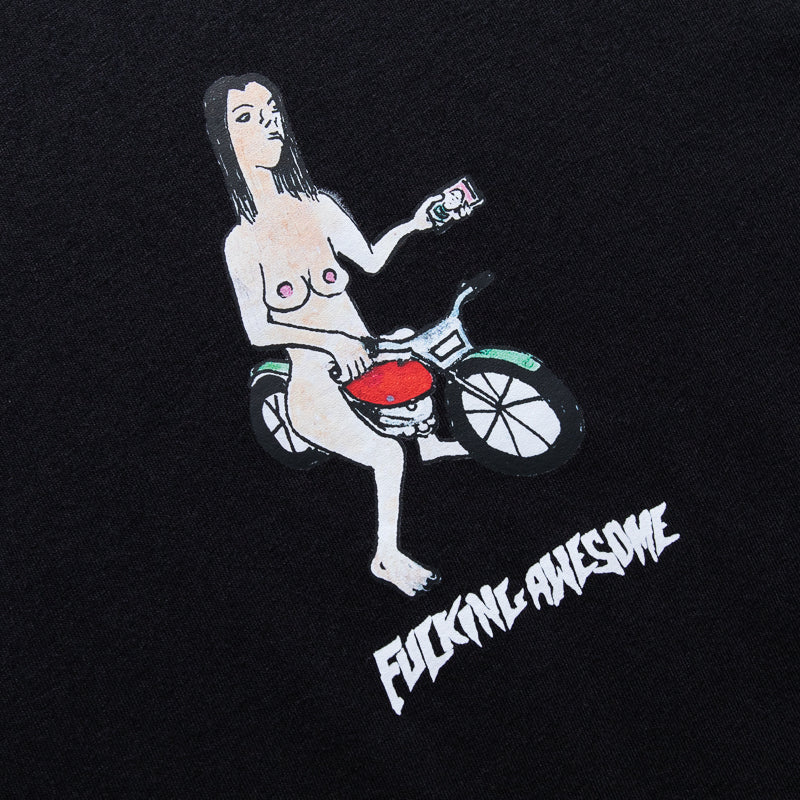 Fucking Awesome Bike Girl L/S Tee - Black
