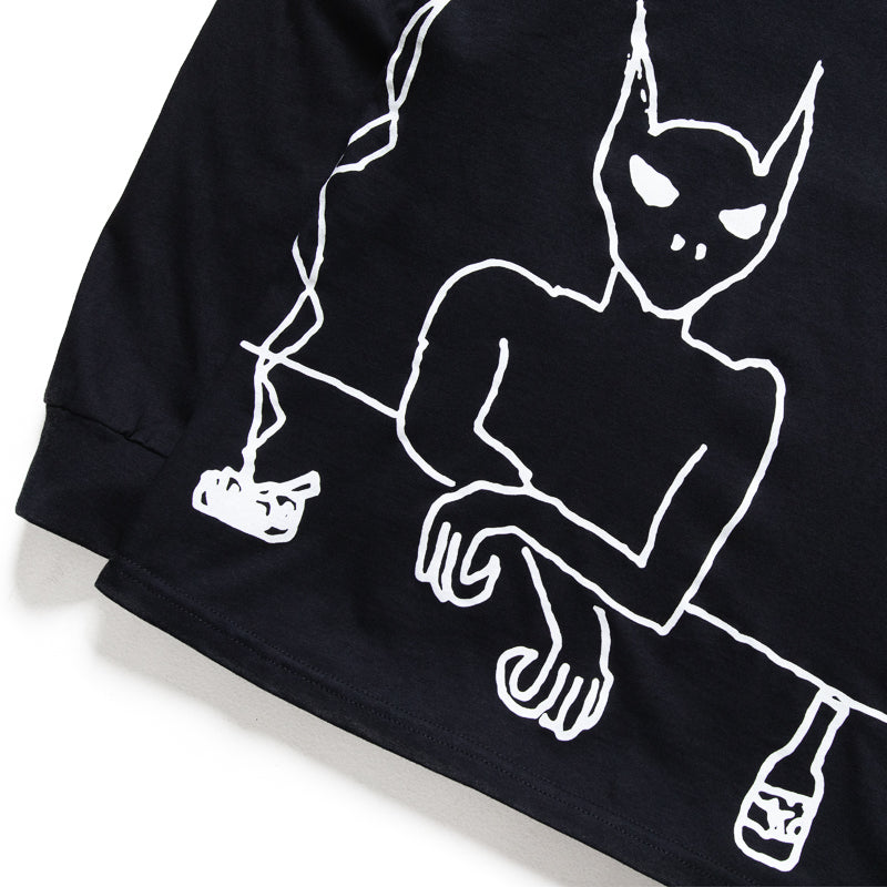 Fucking Awesome Drunk Alien L/S Tee - Black