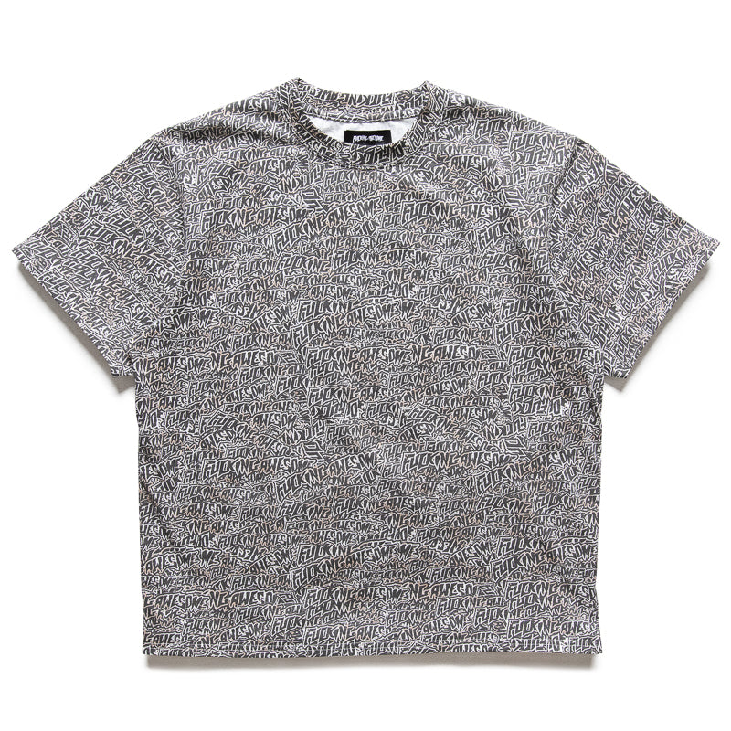 Fucking Awesome Burnt Sticker Stamp Tee - AOP