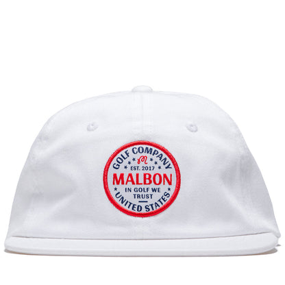 Malbon Golf In Golf We Trust Painters Hat - White