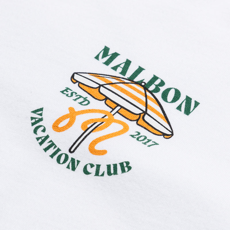 Malbon Golf Vacation Club Tee - White