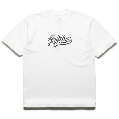 Politics Alt Script Tee - White