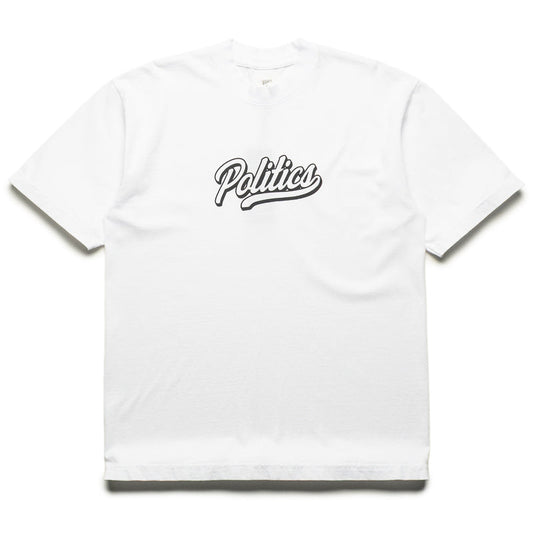 Politics Alt Script Tee - White
