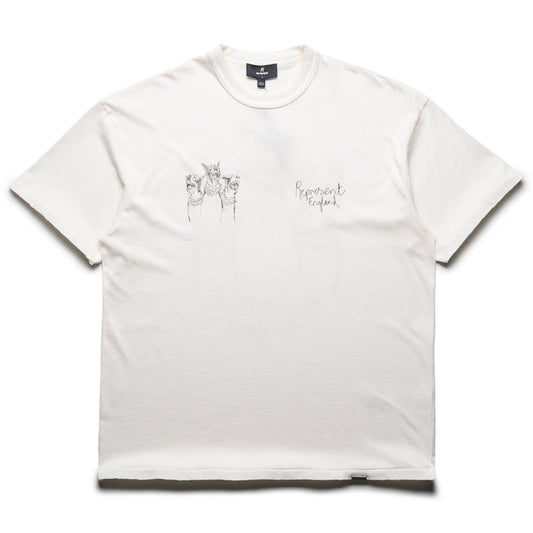 Represent Hand Drawn Thoroughbred Dogs Tee - Washed Ecru
