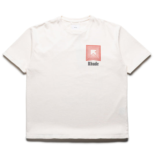 Rhude Chevron Logo Repeat Tee - Vintage White