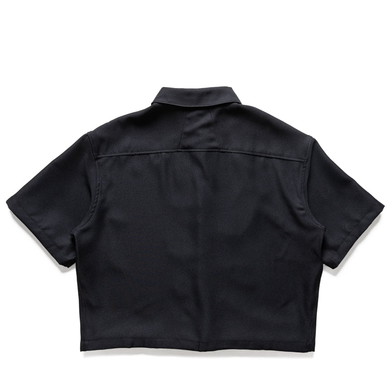 Rhude Center Logo Button Up Shirt - Black/White