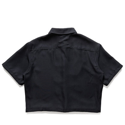 Rhude Center Logo Button Up Shirt - Black/White