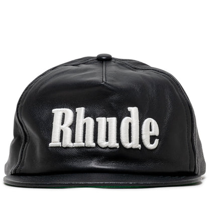 Rhude Logo Leather Hat - Black
