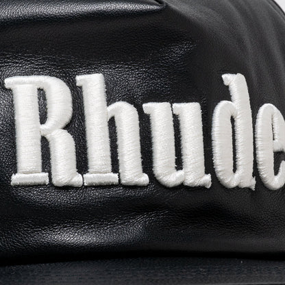 Rhude Logo Leather Hat - Black