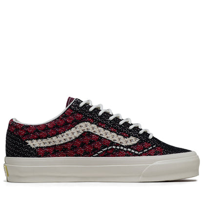 Vans LX Old Skool 36 EK - Geo Check Bordeaux Red