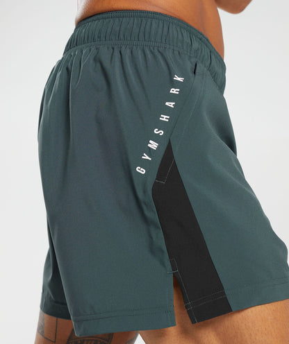 Gymshark Sport 5" Shorts - Fog Green/Black