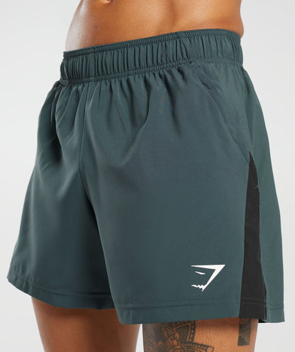 Gymshark Sport 5" Shorts - Fog Green/Black