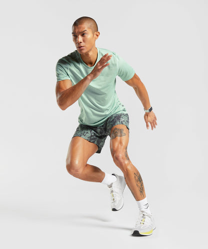 Gymshark Sport 5" 2 In 1 Shorts - Willow Green/Black