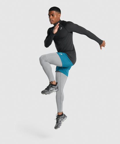 Gymshark Vital Light 1/4 Zip - Black Marl