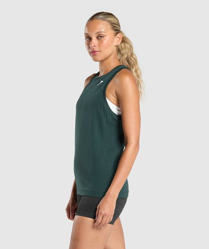 Gymshark Vital Seamless 2.0 Light Tank - Woodland Green/ Marl