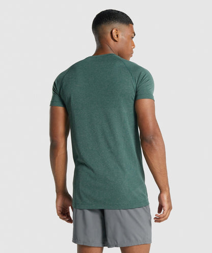 Gymshark Vital Light Seamless T-Shirt - Dark Green Marl