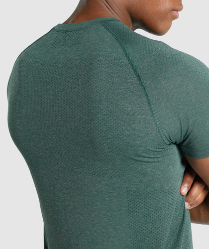 Gymshark Vital Light Seamless T-Shirt - Dark Green Marl